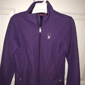 Youth Spyder purple full zip up jacket